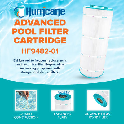 Hurricane Filters Advanced Pool and Spa Cartridge Filter Replacement (Open Box) - VMInnovations