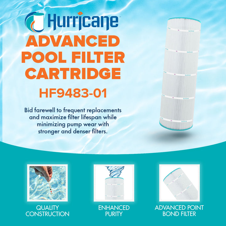 Hurricane Filters HF9483-01 Advanced Pool and Spa Cartridge Filter Replacement