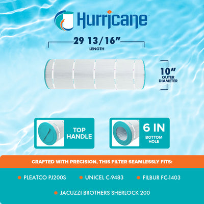 Hurricane Filters Advanced Pool and Spa Cartridge Filter Replacement (Open Box) - VMInnovations