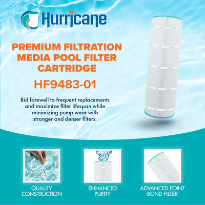 Hurricane Filters HF9483-01 Advanced Pool and Spa Cartridge Filter Replacement