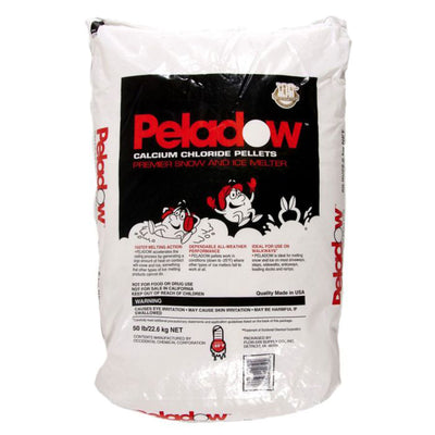 Peladow Ice Melt Calcium Chloride, Melts Ice to -25 Degrees Fahrenheit, 50 Lb, PD50