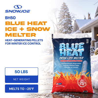 Blue Heat Ice Melt Pellets Deicer and for Snow Removal for Driveway, 50 Pounds - VMInnovations