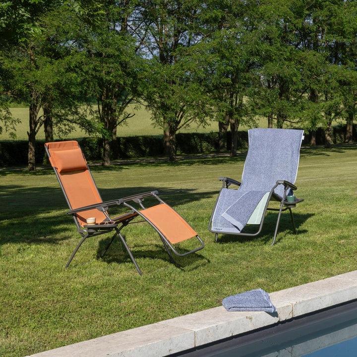 Lafuma R Clip Reclining Foldable Zero Gravity Relaxation Patio Chair, Clementine