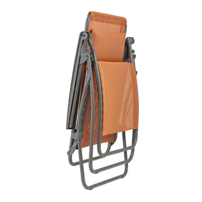 Lafuma R Clip Reclining Foldable Zero Gravity Relaxation Patio Chair, Clementine - VMInnovations