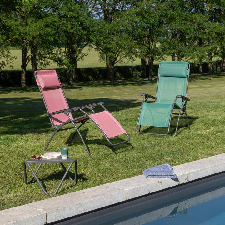 Lafuma R Clip Reclining Foldable Zero Gravity Relaxation Patio Chair, Cerisier