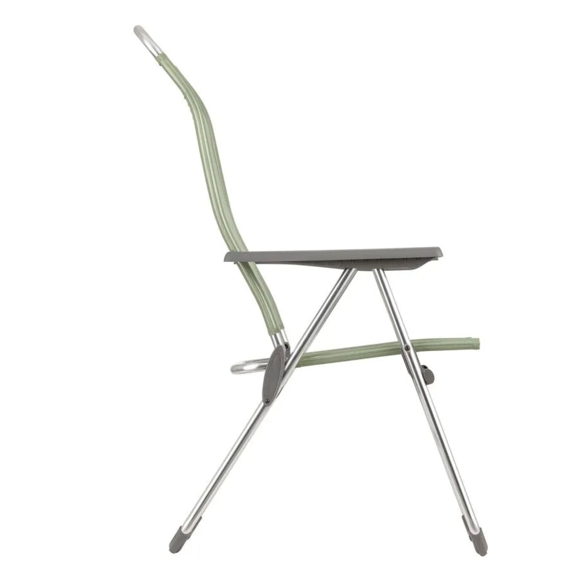 Lafuma Alu Cham Adjustable 5 Seating Position Folding Outdoor Armchair, Moss - VMInnovations