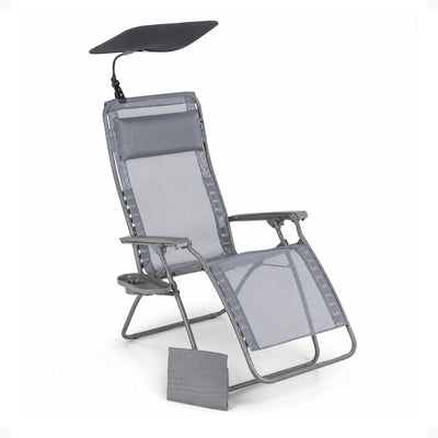 Lafuma Zen Edition Adjustable Relaxation Chair, Multi-Position Armchair, Grey