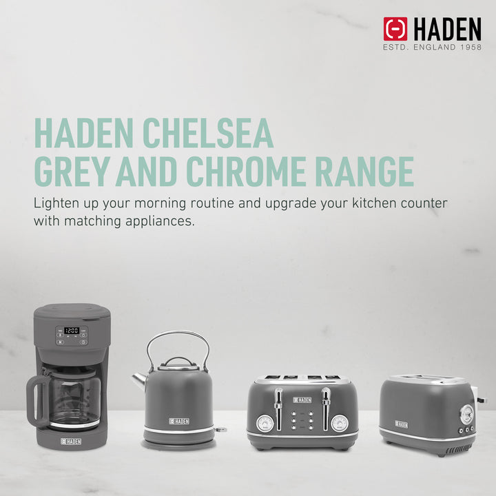 Haden Chelsea Stainless Steel 2 Slice Toaster, Extra Wide Slots  (Open Box)