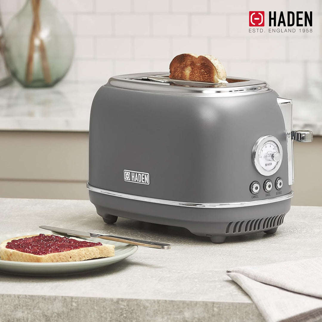 Haden Chelsea Stainless Steel 2 Slice Toaster, Extra Wide Slots  (Open Box)