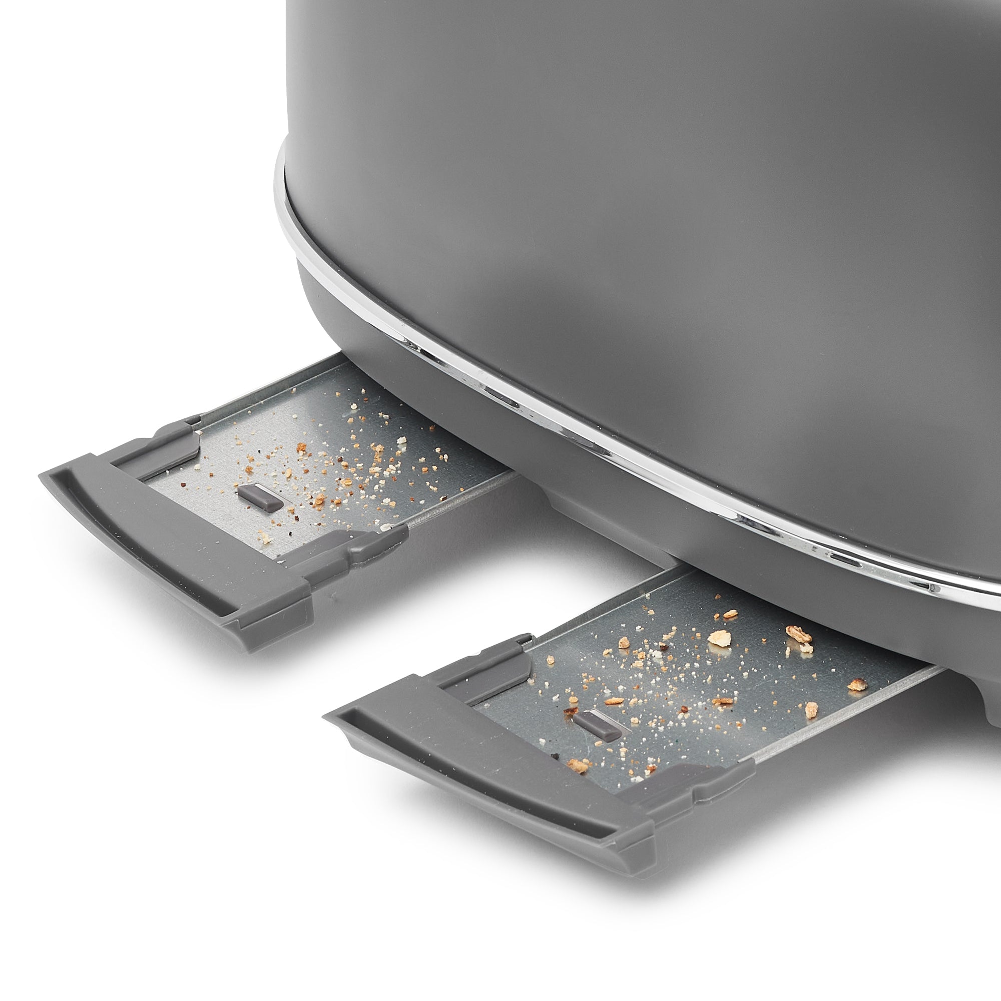 Haden Chelsea Stainless Steel 4 Slice Toaster, Extra Wide Slots, Grey & Chrome - VMInnovations