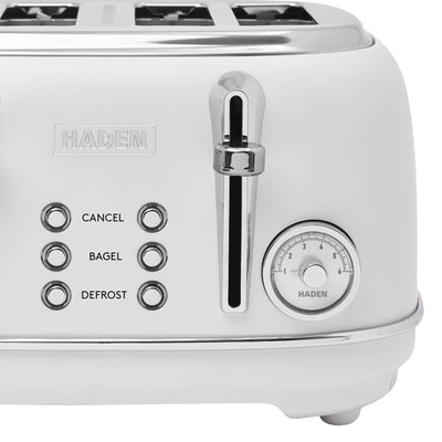Haden Chelsea Stainless Steel 4 Slice Toaster, Extra Wide Slots (Open Box) - VMInnovations