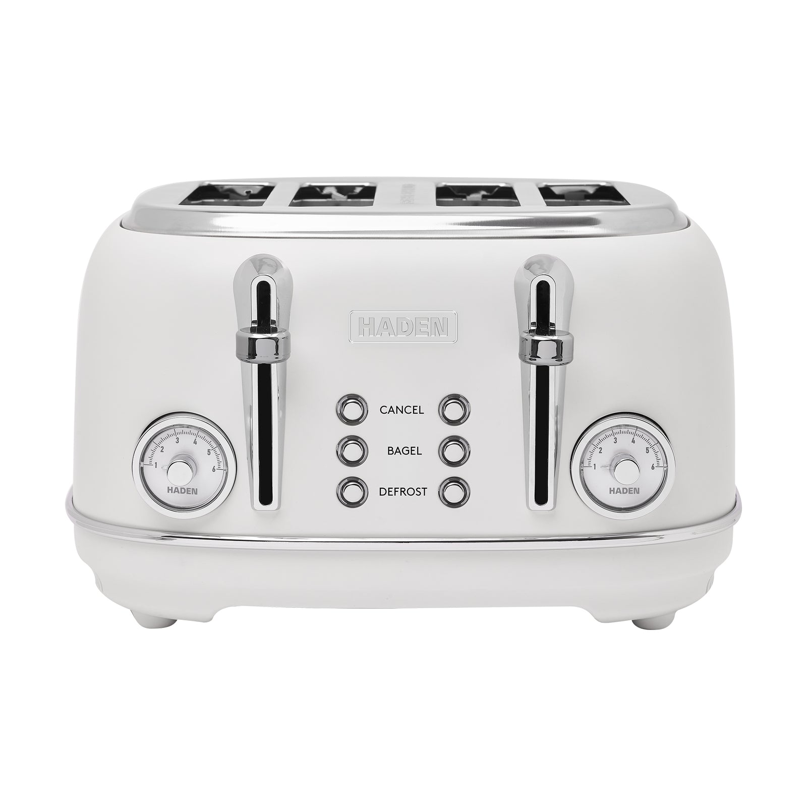 Haden Chelsea Stainless Steel 4 Slice Toaster, Extra Wide Slots (Open Box) - VMInnovations