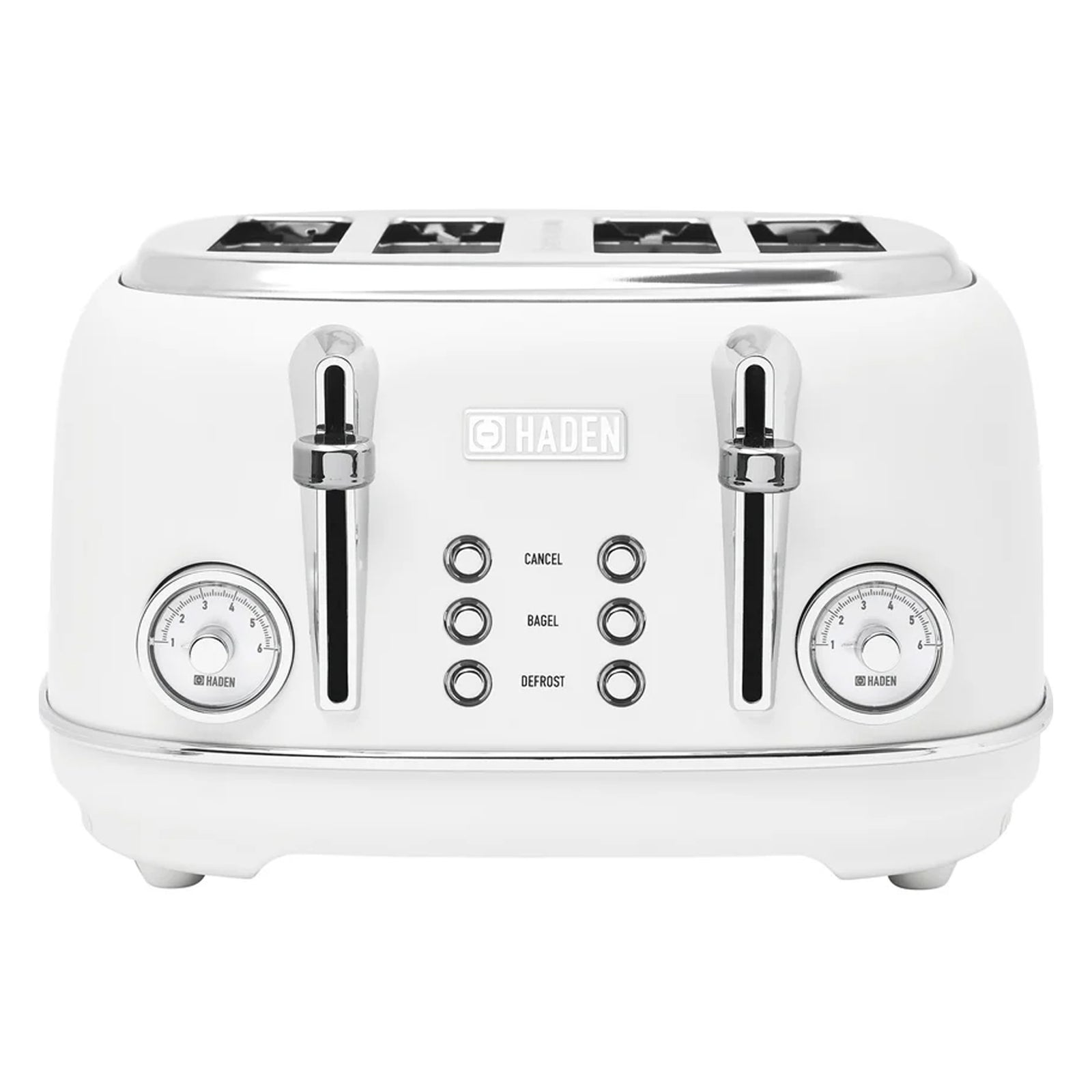 Haden Chelsea Stainless Steel 4 Slice Toaster, Extra Wide Slots (Open Box) - VMInnovations