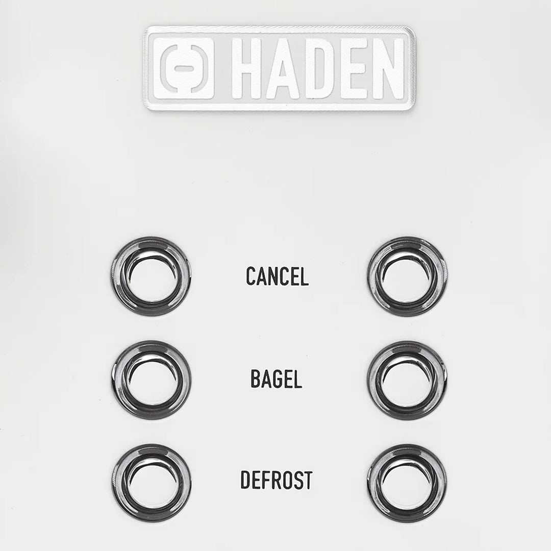 Haden Chelsea Stainless Steel 4 Slice Toaster, Extra Wide Slots, Ivory & Chrome