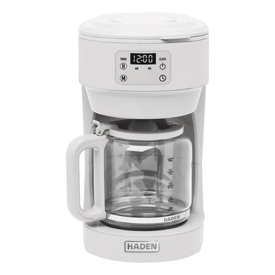 Haden Chelsea 10 Cup Digital Drip Coffee Maker w Glass Carafe, Ivory (Used)