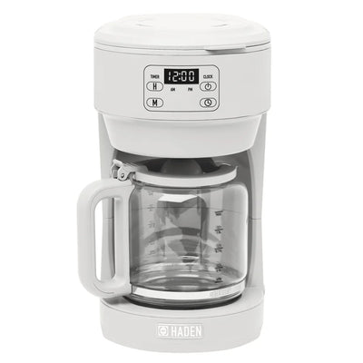 Haden Chelsea 10 Cup Drip Coffee Maker w/Glass Carafe, Ivory & Chrome (Open Box) - VMInnovations