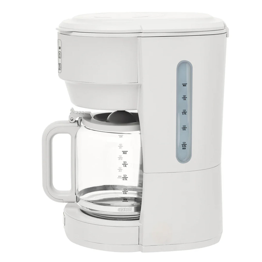 Haden Chelsea 10 Cup Digital Drip Coffee Maker with Glass Carafe, Ivory & Chrome