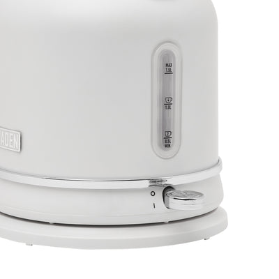 Haden Chelsea 1.7 Liter Electric Water Kettle w/ 360-Degree Base, Ivory & Chrome - VMInnovations