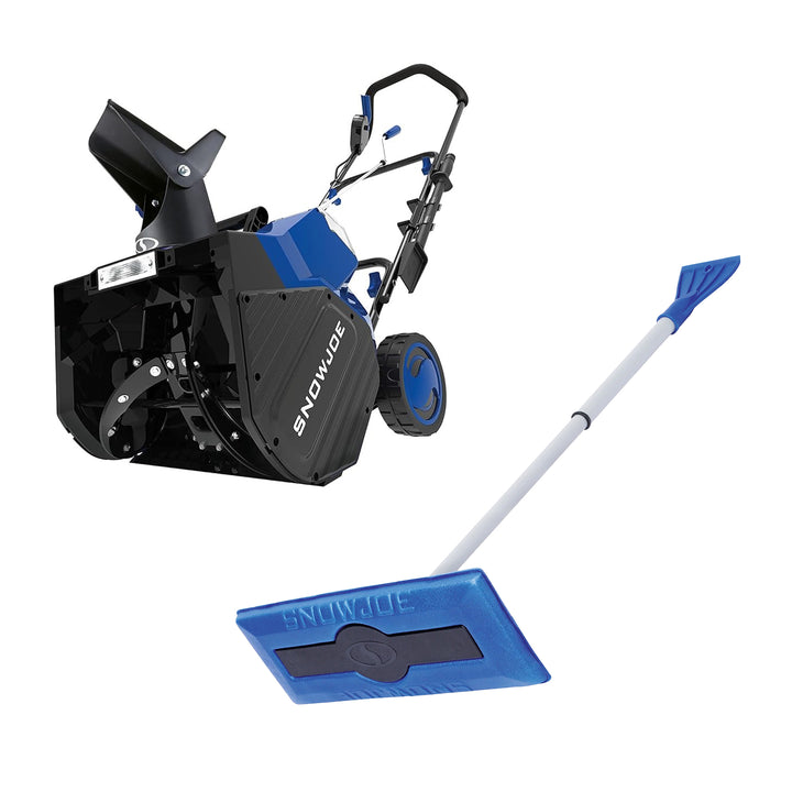 Snow Joe 24V Electric Snow Blower IONMAX & Windshield Ice Scraper Broom Combo