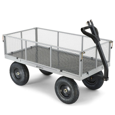 Gorilla Cart 1000 Pound Capacity Heavy Duty Steel Mesh Utility Wagon (For Parts)
