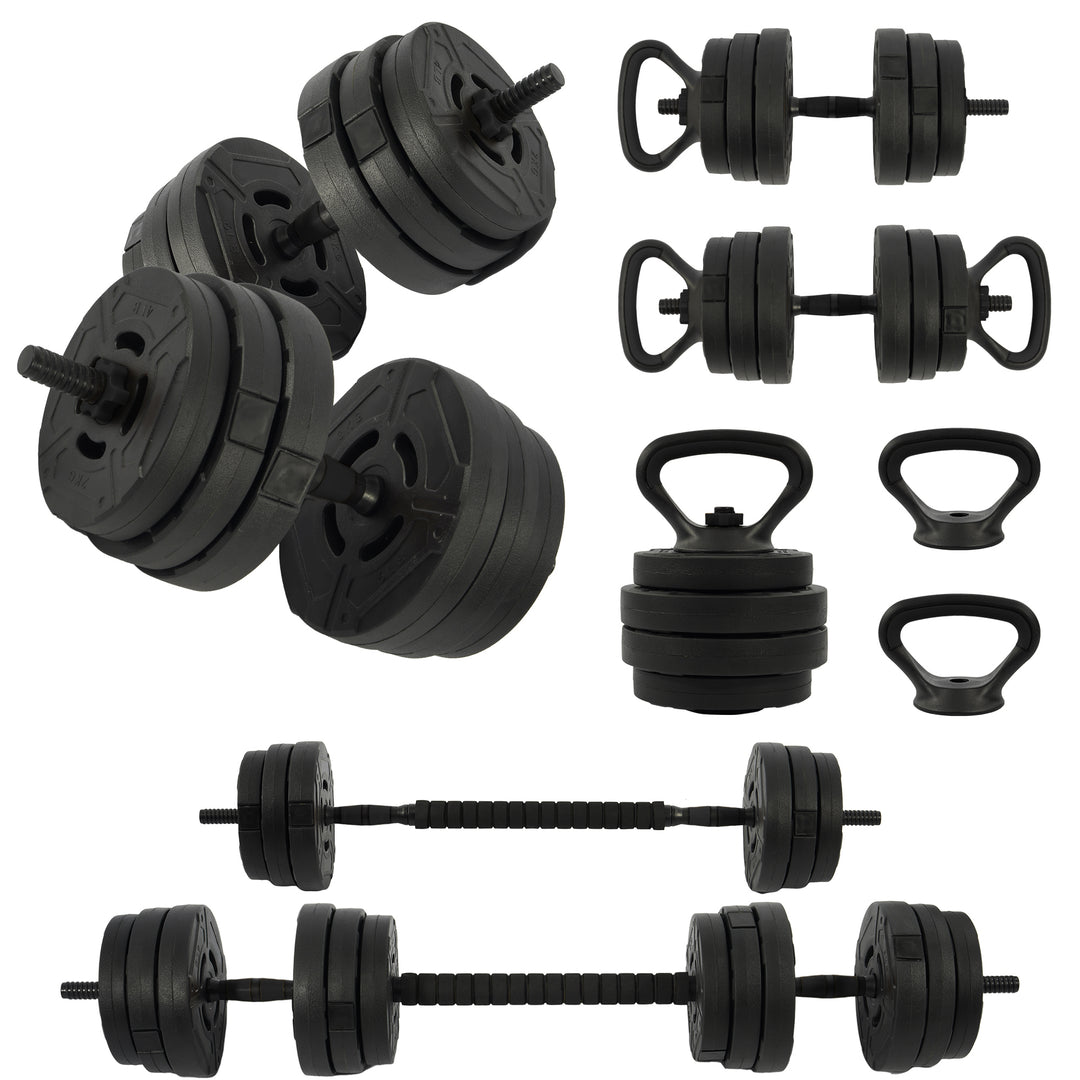 Fitvids 4 in 1 Adjustable Dumbbell Set, 60lbs Free Weights Set with Connector
