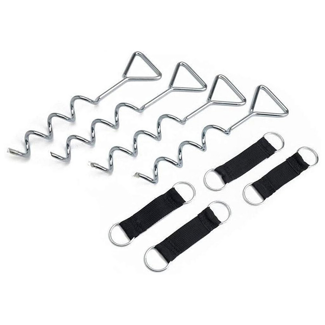 JumpFlex Trampoline ANCHORKIT Corkscrew Shape Steel Stakes Heavy Duty Accessory - VMInnovations
