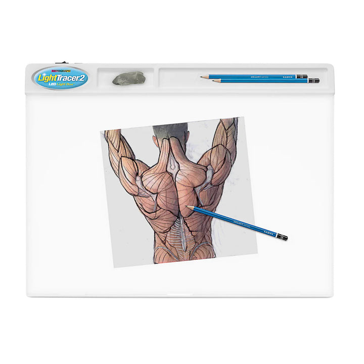 Artograph LightTracer 2 LED Lightbox, 12"x18" Drawing Board w/Storage (Open Box)