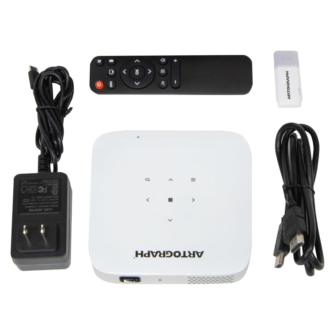 Artograph HD Digital Art Projector w/Remote, Wi Fi, & Case, White (Open Box)