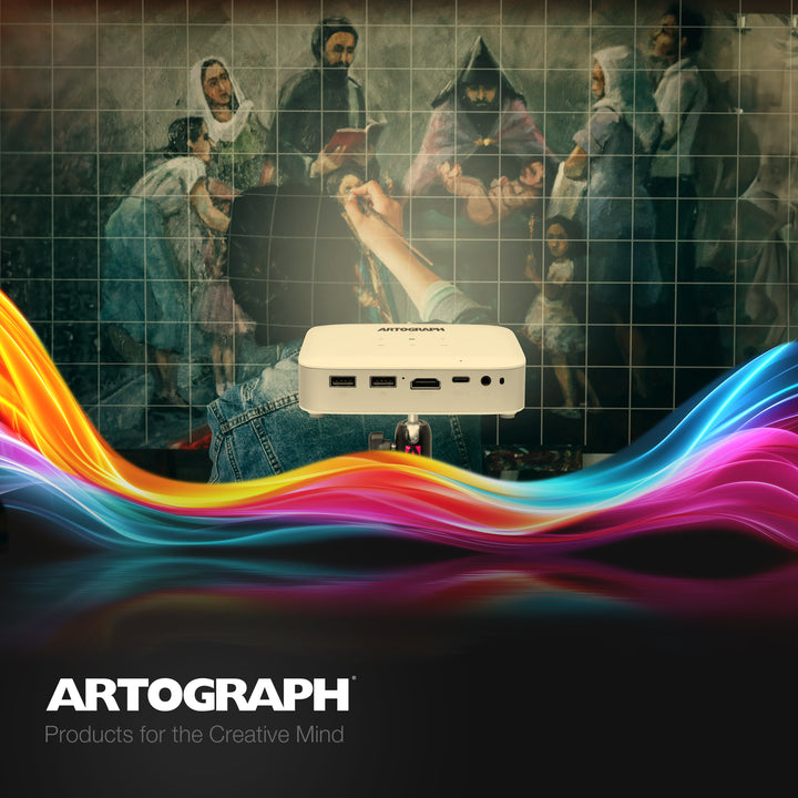 Artograph HD Digital Art Projector w/Remote, Wi Fi, & Case, White (Open Box)