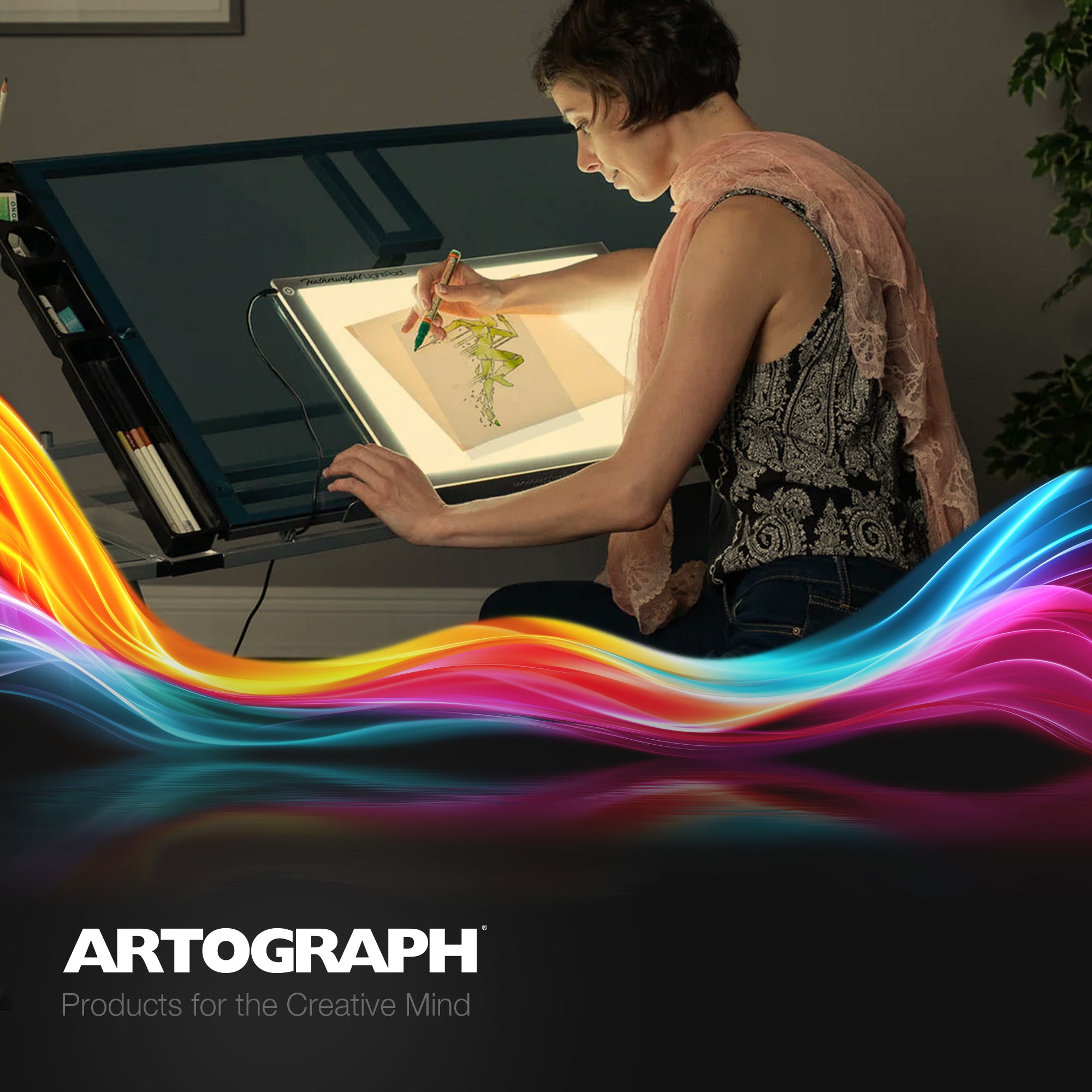 Artograph Featherweight Dimmable Slim Lightpad for Drawing & Tracing (Open Box) - VMInnovations
