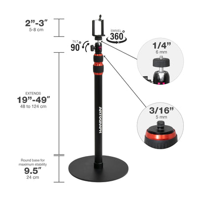 Artograph Adjustable Projector Stand for Digital Projector, Camera, or Lights - VMInnovations