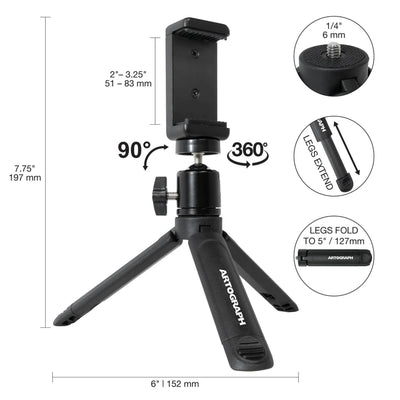 Artograph Smart LED Art Projector & Auto Focus Grids+ Mini Tripod Tabletop Stand