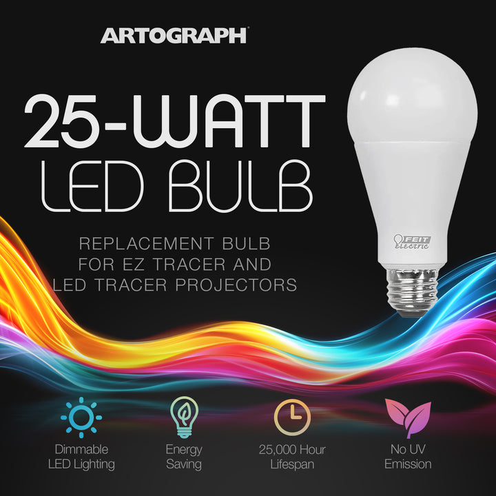 Artograph 3 Pack 25W LED Bulbs EZ Tracer LED Tracer Projector, Bulbs Only, White