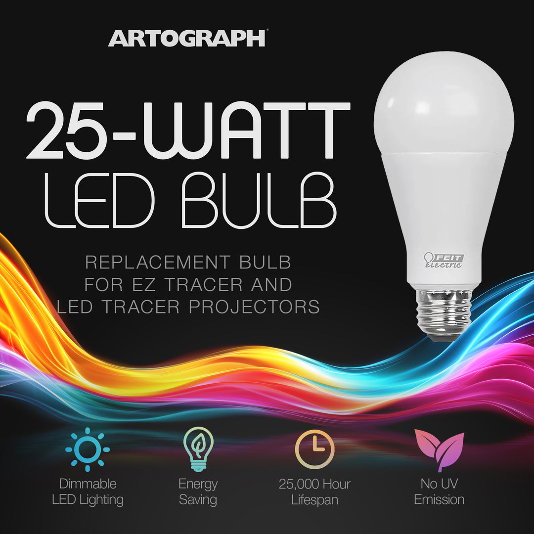 Artograph 2 Pack 25W LED Bulbs EZ Tracer LED Tracer Projector, Bulbs Only, White - VMInnovations