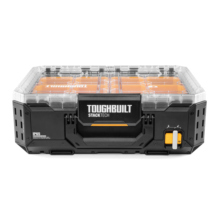 ToughBuilt Heavy Duty Storage Organizer Portable Tool Box Case, StackTech, Black