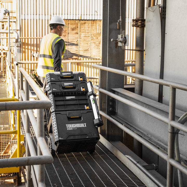 ToughBuilt Heavy Duty Storage Organizer Portable Tool Box Case, Black (Open Box) - VMInnovations