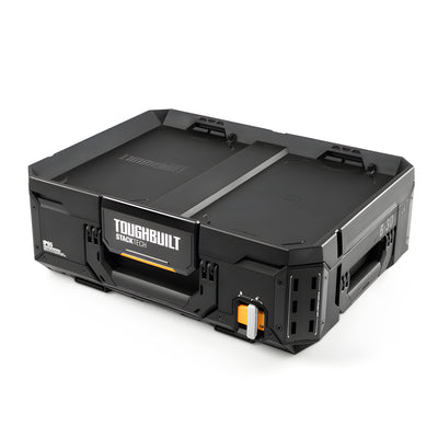 ToughBuilt StackTech Lockable Tool Box, Durable Plastic Storage Organizer, Black - VMInnovations