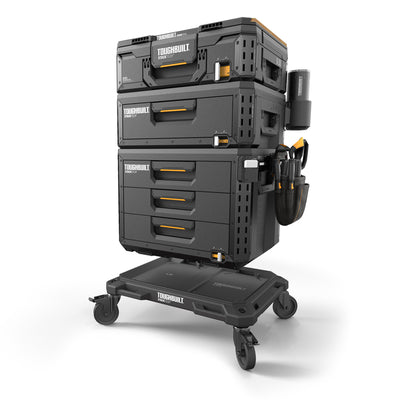 ToughBuilt 4-Wheel Cart, Rolling Dolly for StackTech Tool Boxes (For Parts)