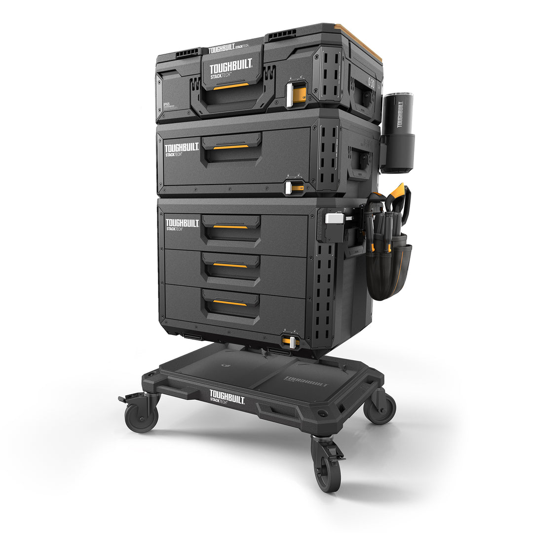 ToughBuilt 4-Wheel Cart, Rolling Dolly for StackTech Tool Boxes (Open Box)