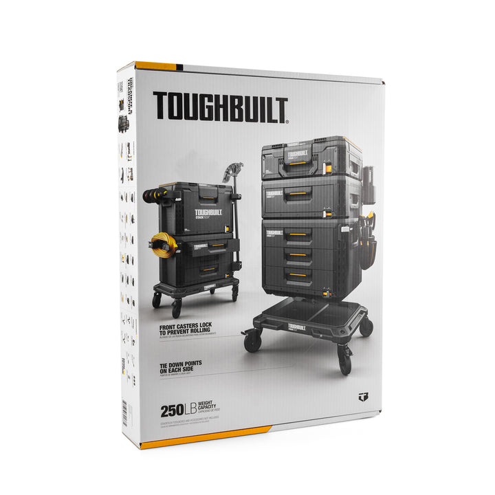 ToughBuilt 4-Wheel Cart, Rolling Dolly for StackTech Tool Boxes & Organizers