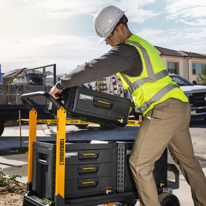 ToughBuilt StackTech 1-Drawer Tool Box, Durable Plastic Storage Organizer (Used)