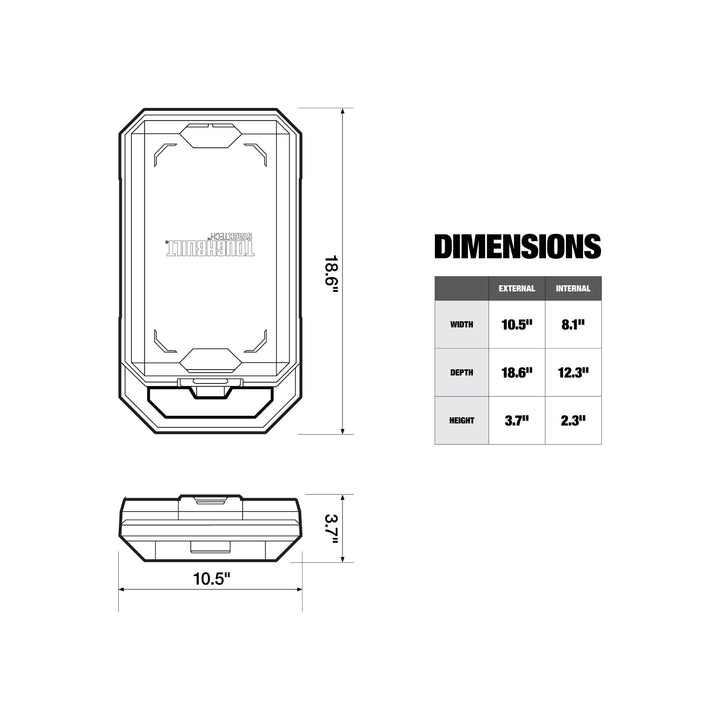 ToughBuilt StackTech Compact Low-Profile Organizer with Auto-Locking Interface
