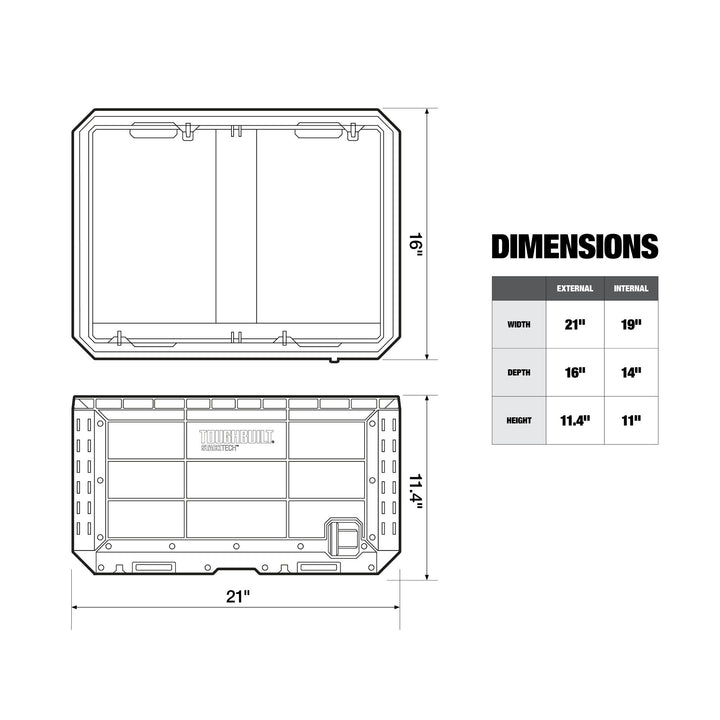 ToughBuilt StackTech Tool Crate with Auto-Locking Interface & Large Capacity
