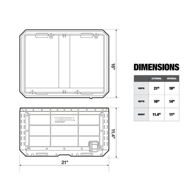 ToughBuilt StackTech Tool Crate with Auto-Locking Interface & Large (Open Box) - VMInnovations