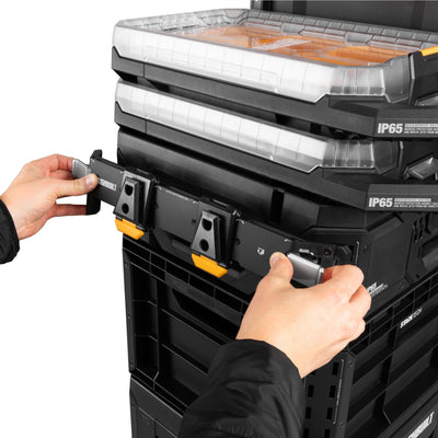 ToughBuilt StackTech Large Tool Box w/Auto-Locking Interface & Tray (Open Box) - VMInnovations