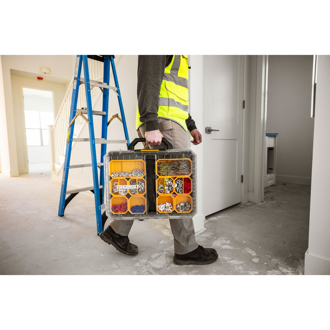 ToughBuilt StackTech Low Profile Organizer with Auto-Locking Interface and Bins