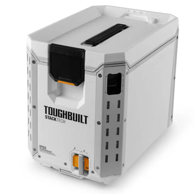 ToughBuilt StackTech Compact Cooler, Stackable 16 Qt Hard Shell Ice Chest, White - VMInnovations