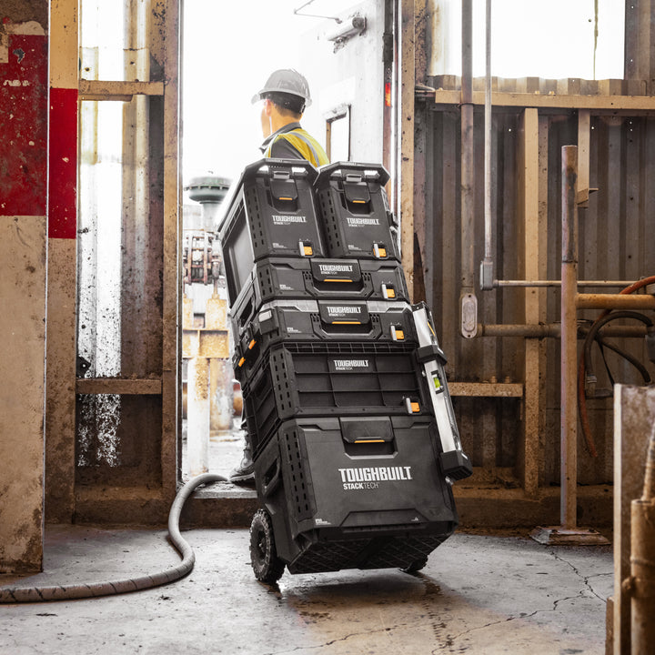 ToughBuilt Compact Tool Box Lockable Organizer w/Removable Tray (Open Box) - VMInnovations