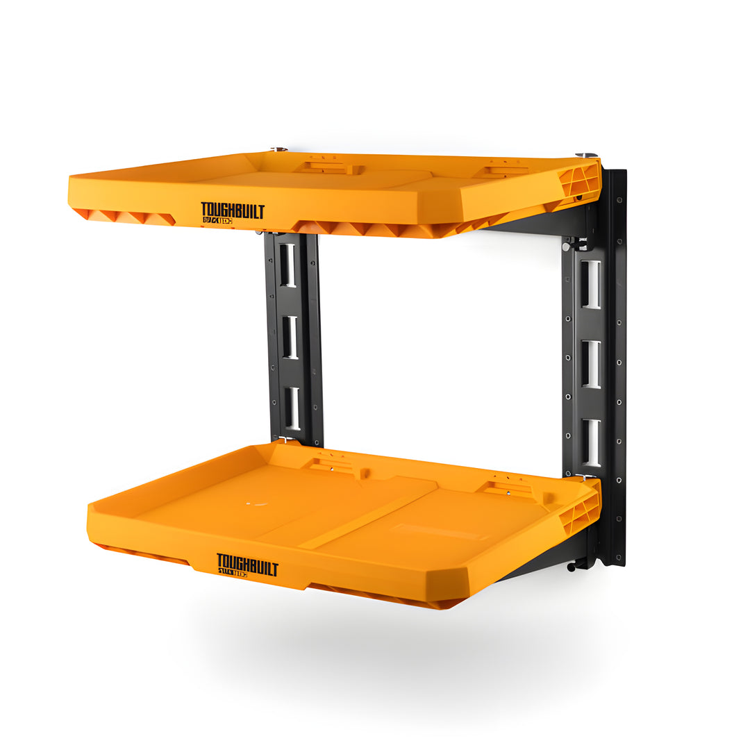 ToughBuilt 2-Shelf System, Wall Mounted Tool Storage Organizer (For Parts)