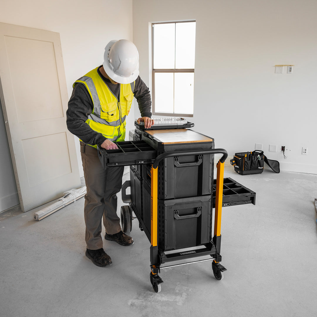 ToughBuilt StackTech 3-Drawer Tool Box, Durable Plastic Storage Organizer (Used)